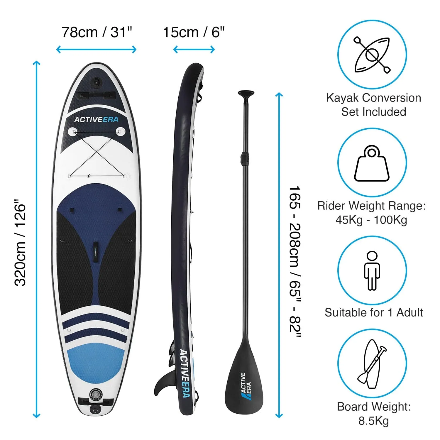 10'5 2-In-1 Inflatable Stand Up Paddle Board with Kayak Conversion