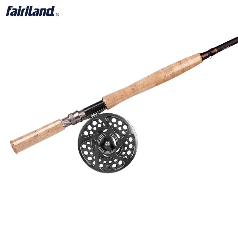 4.2m Fly Fishing Rod 021C9-10/11-12# with 110mm Fly Reel and Spare Spool Combo in a Free Rod Bag-USA