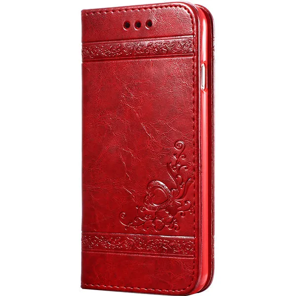 5 5S 6s Luxury Flip Leather Case For iPhone 6 6s 7 Plus 3D Wallet Coque   Silicone Back Cover For iPhone 6 6S Plus iPhone 7 Plus