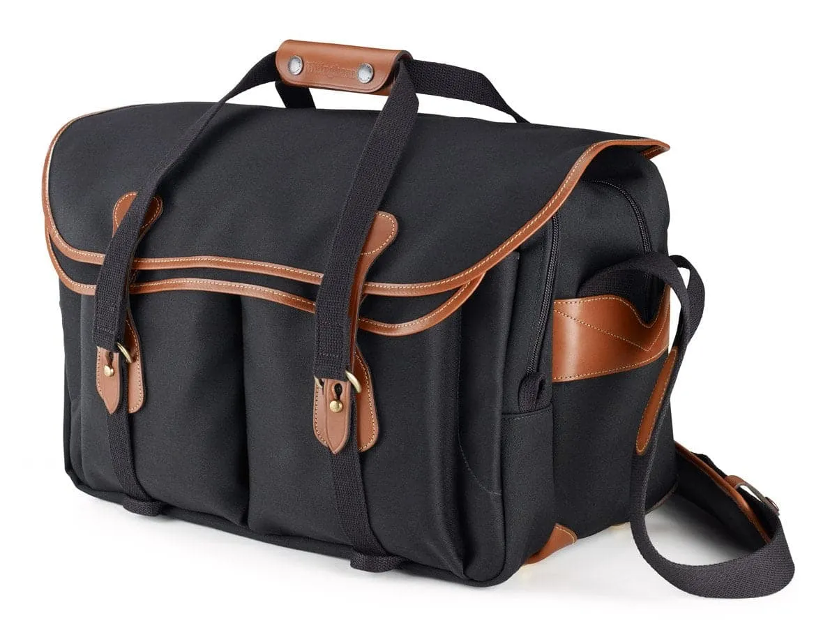 555 Camera/Laptop Bag - Black Canvas / Tan Leather