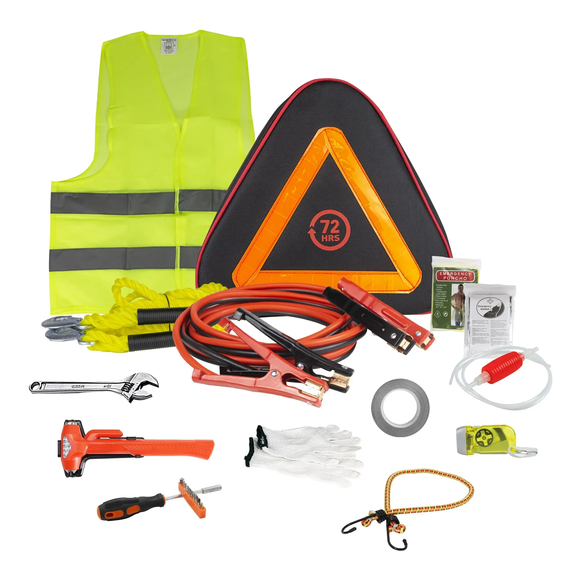 72HRS Triangle Roadside Emergency Car Kit