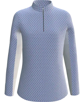 AB Sport Women's Golf Bag Print Long Sleeve Sun Shirt - LS01-GOLFBAG_1B