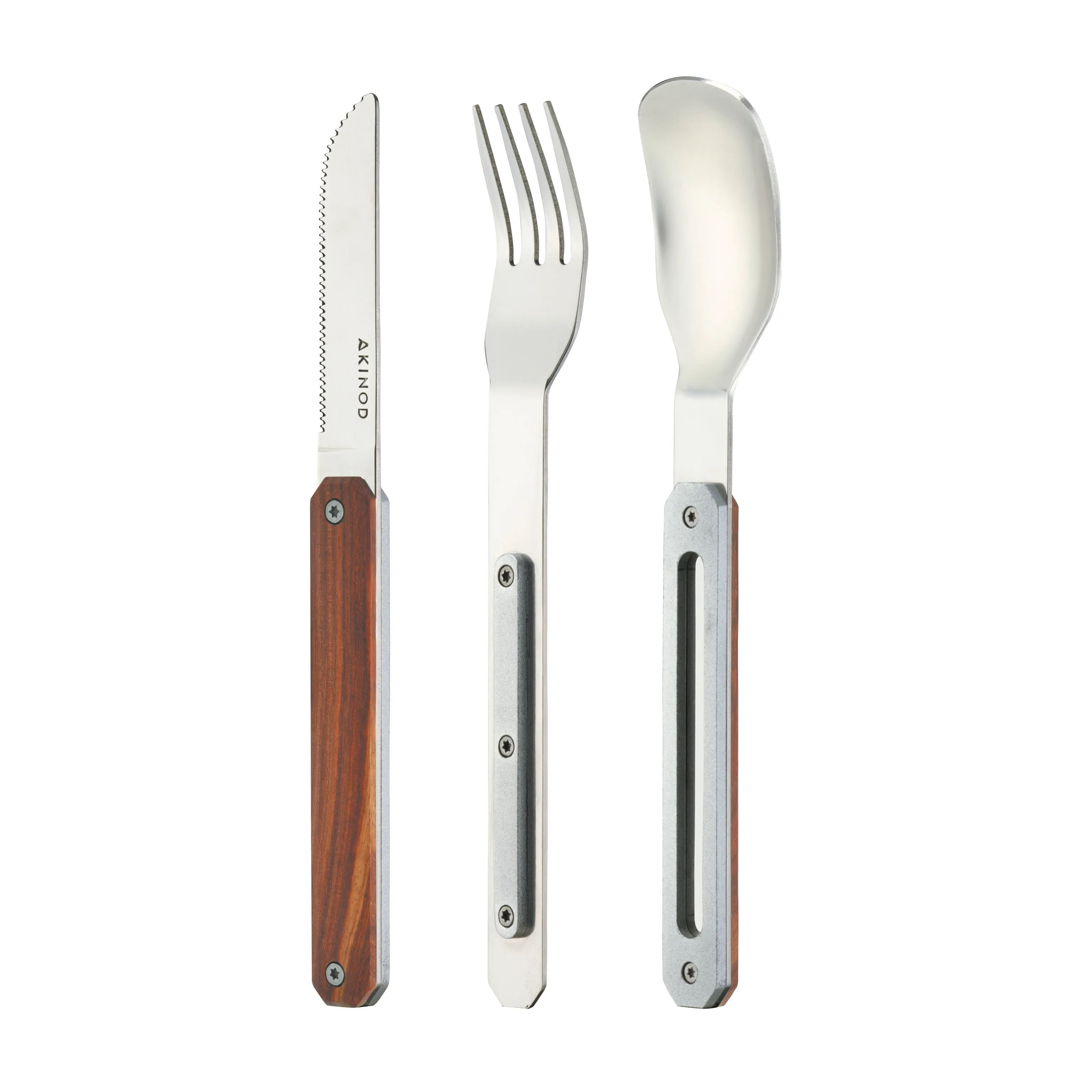 Akinod Cutlery Set Wood & Steel