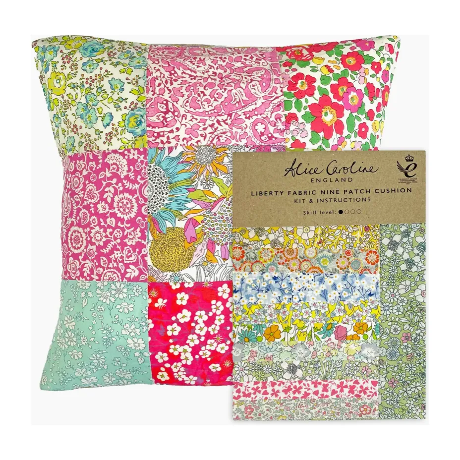 Alice Caroline | Liberty Tana Lawn Fabric Nine Patch Cushion Kit