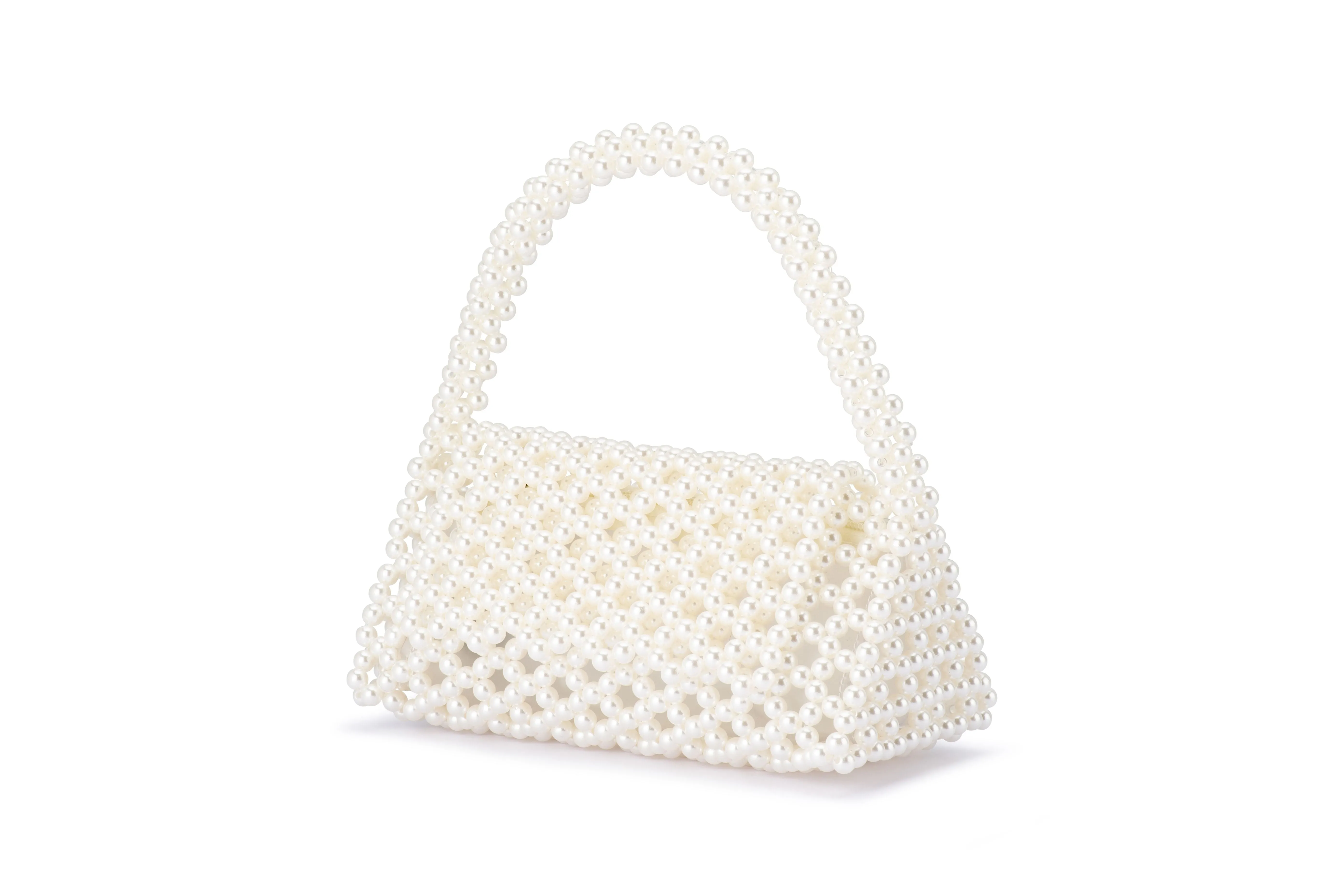 Amrita Bead Top Handle Bag (Pearl)