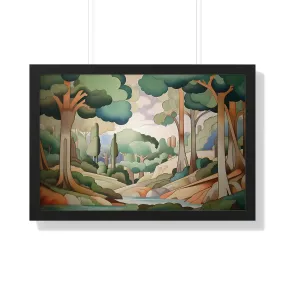 Art Deco Landscape | Framed Horizontal Poster