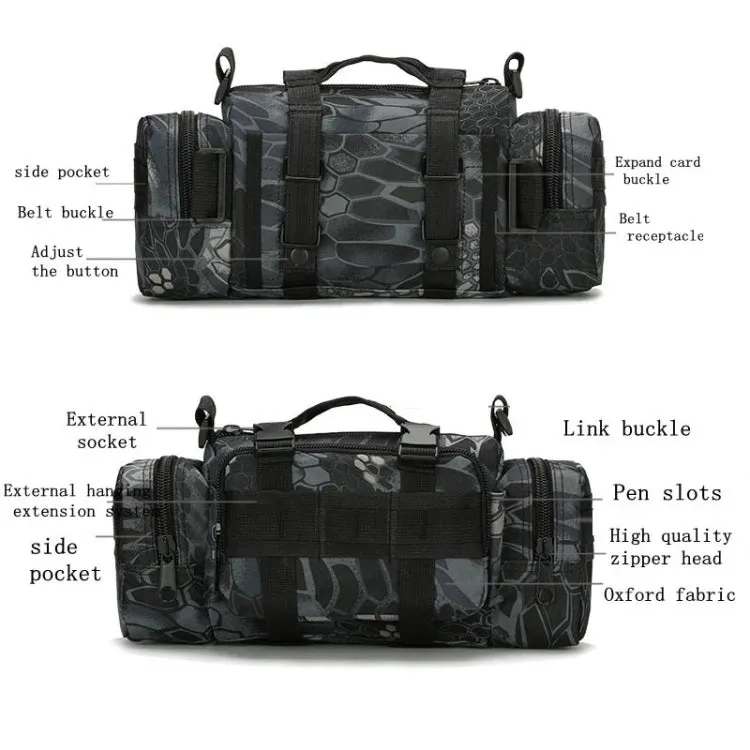 B04 Sports Outdoor Fishing Waterproof Waist Bag Photography Multifunctional Bag(Jungle Camouflage)