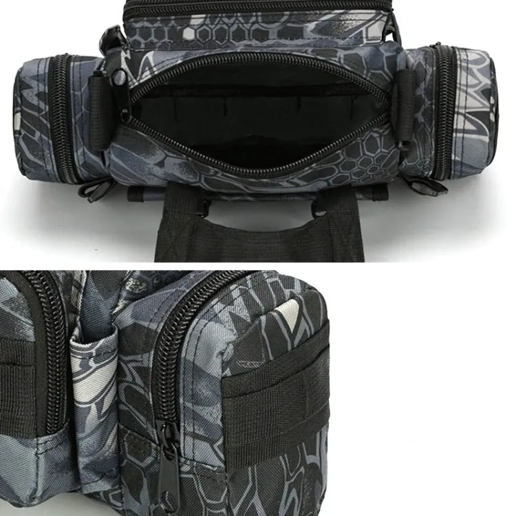 B04 Sports Outdoor Fishing Waterproof Waist Bag Photography Multifunctional Bag(Jungle Camouflage)