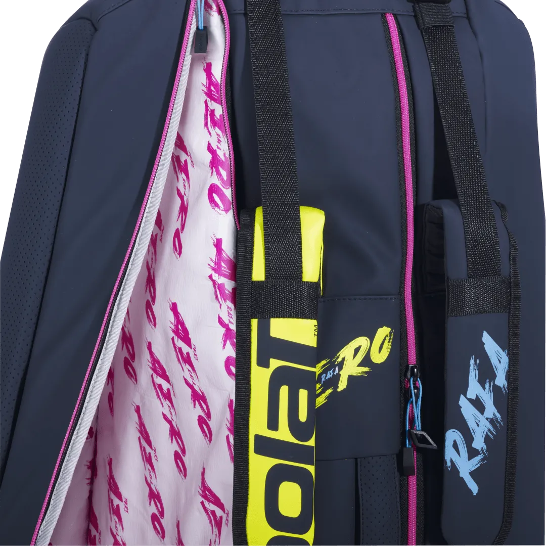 Babolat Pure Aero Rafa Origin 6-Pack Bag (Blue/Yellow/Pink)