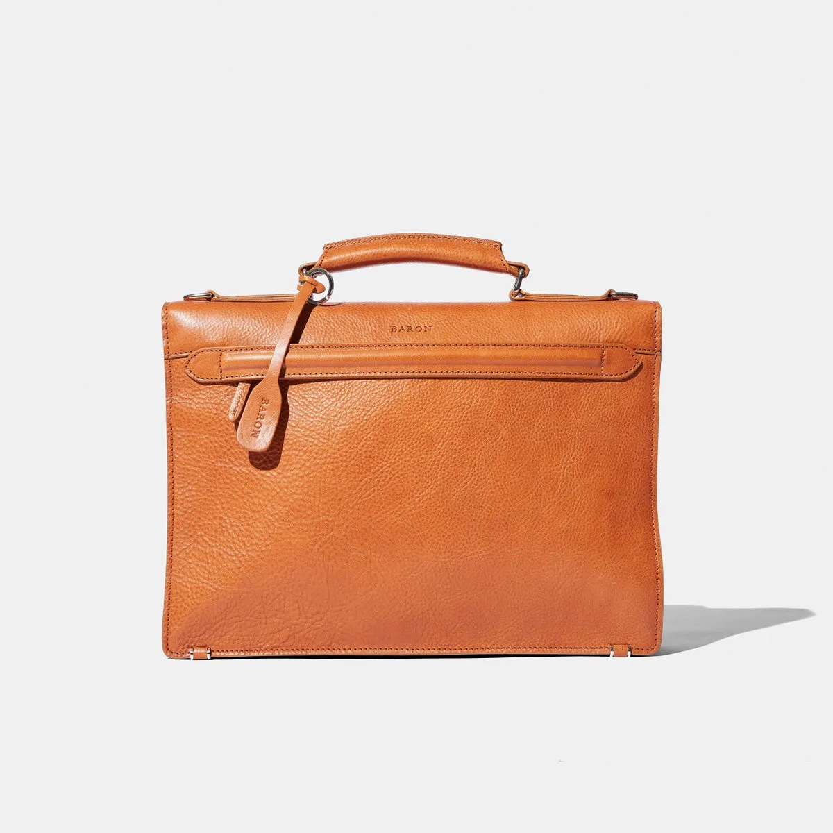 Baron - Small Briefcase BROWN GRAIN LEATHER