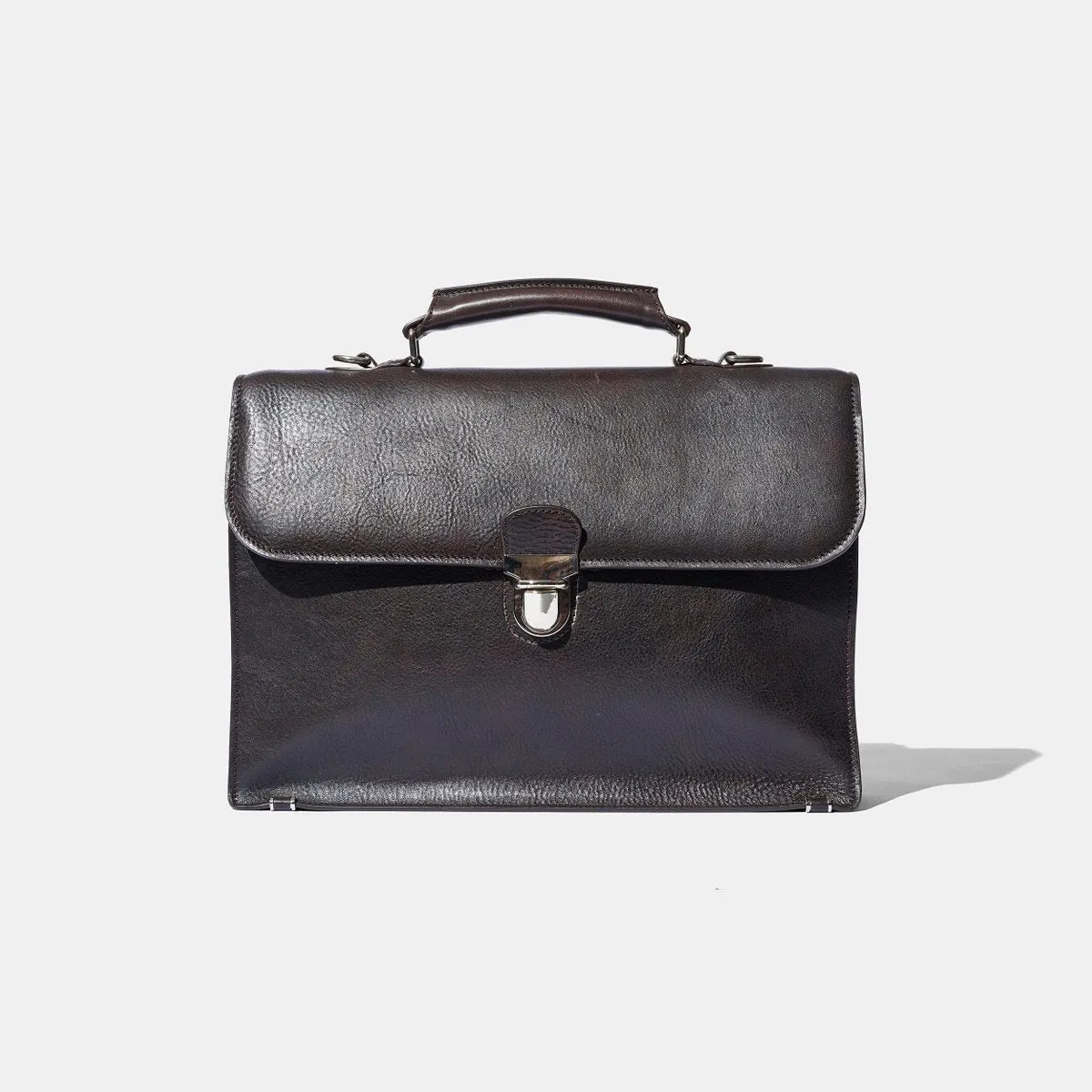 Baron - Small Briefcase BROWN GRAIN LEATHER