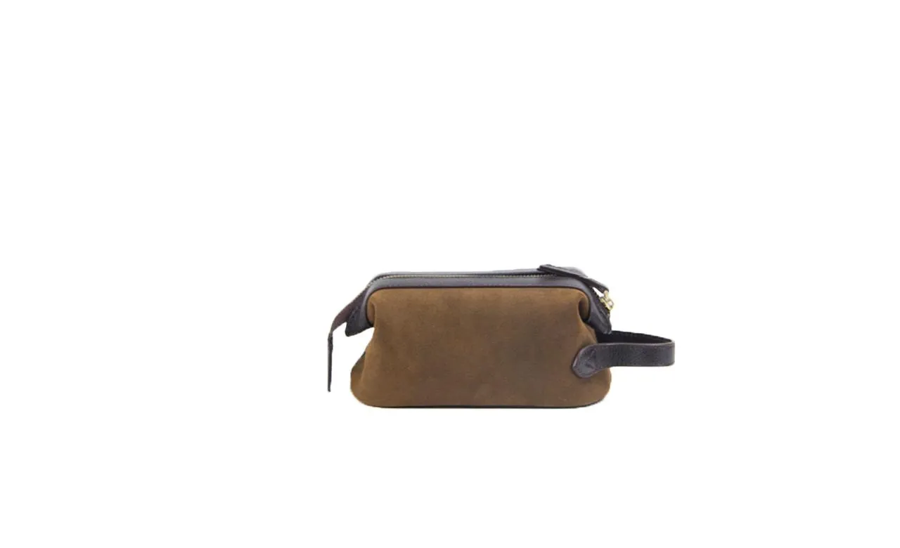 Baron Small Suede Wash Bag