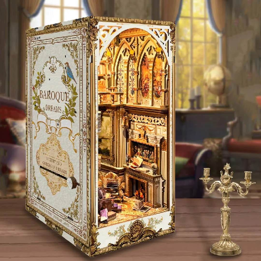 Baroque Dreams DIY Wooden Book Nook Shelf Insert