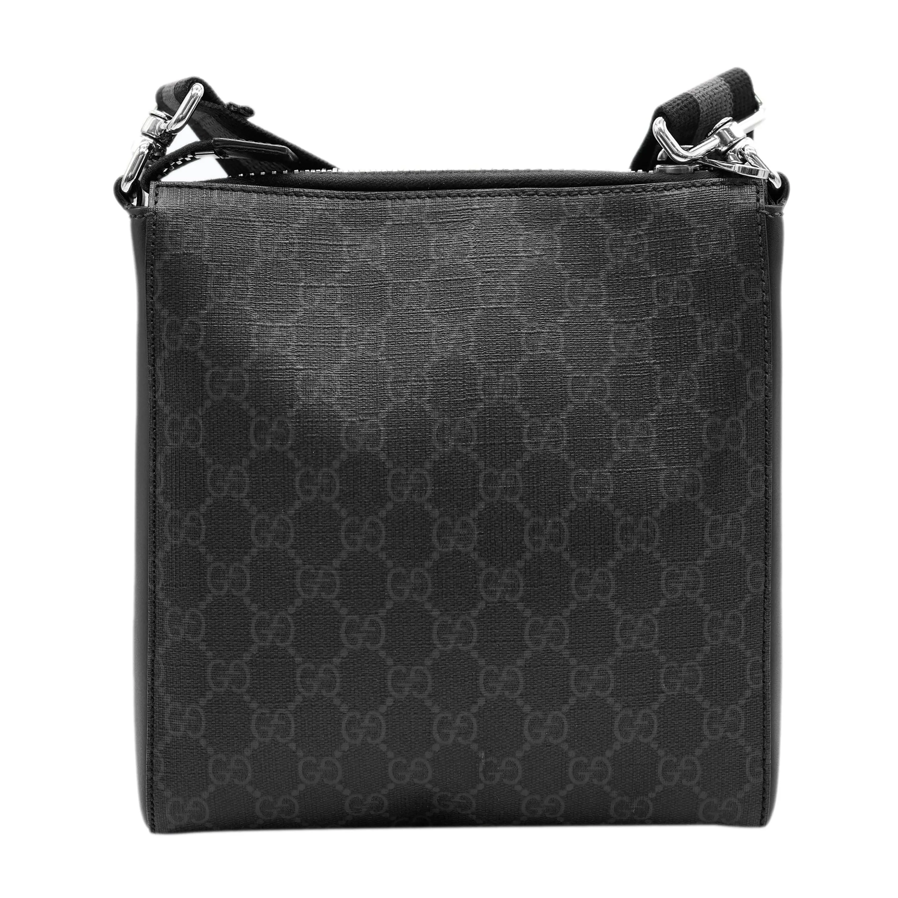 Black GG Supreme Messenger Bag