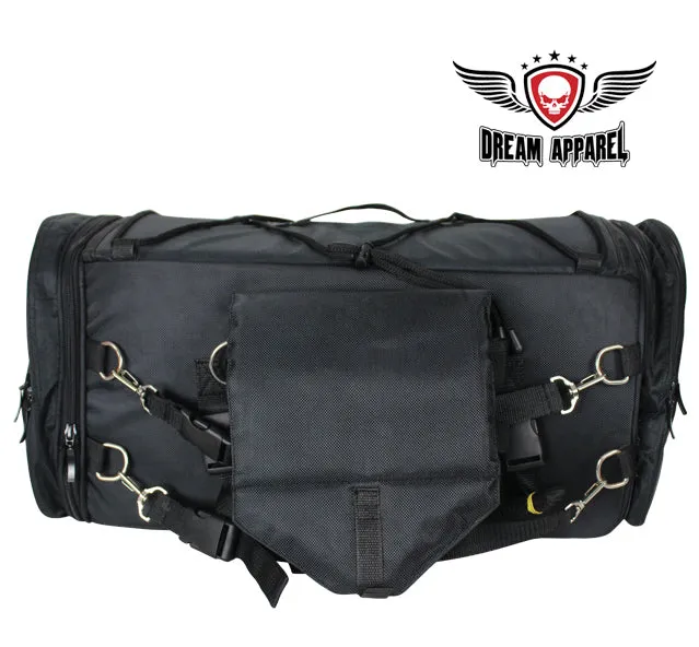 Black Textile Motorcycle Trunk Bag