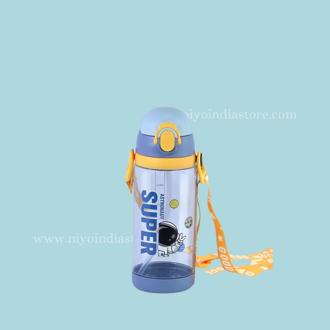 Blue: Disney School Bag & Space Theme Water Bottle Combo for Kids