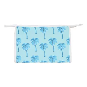 *Blue Watercolor Palms Neoprene Cosmetic Bag