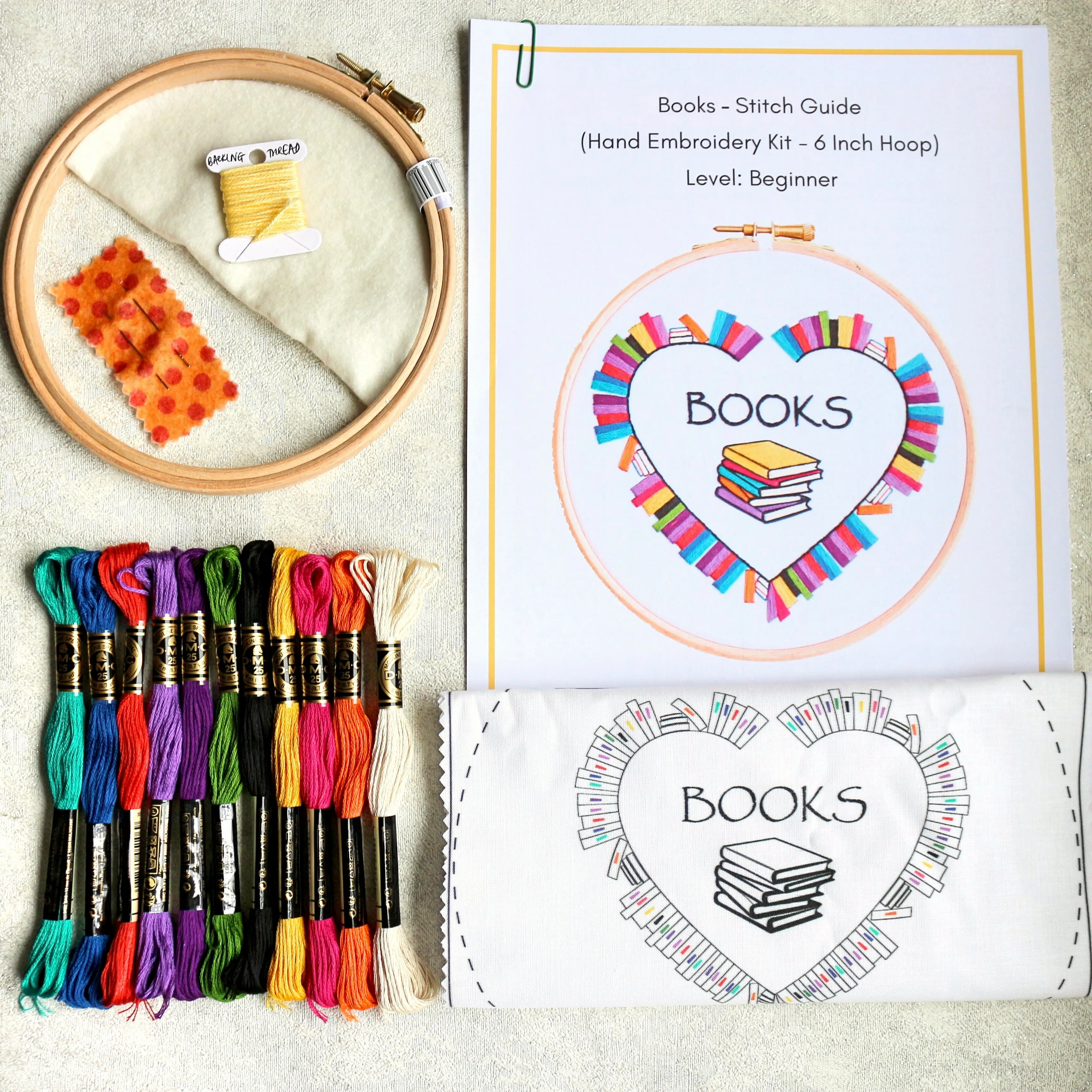 Books Embroidery Kit