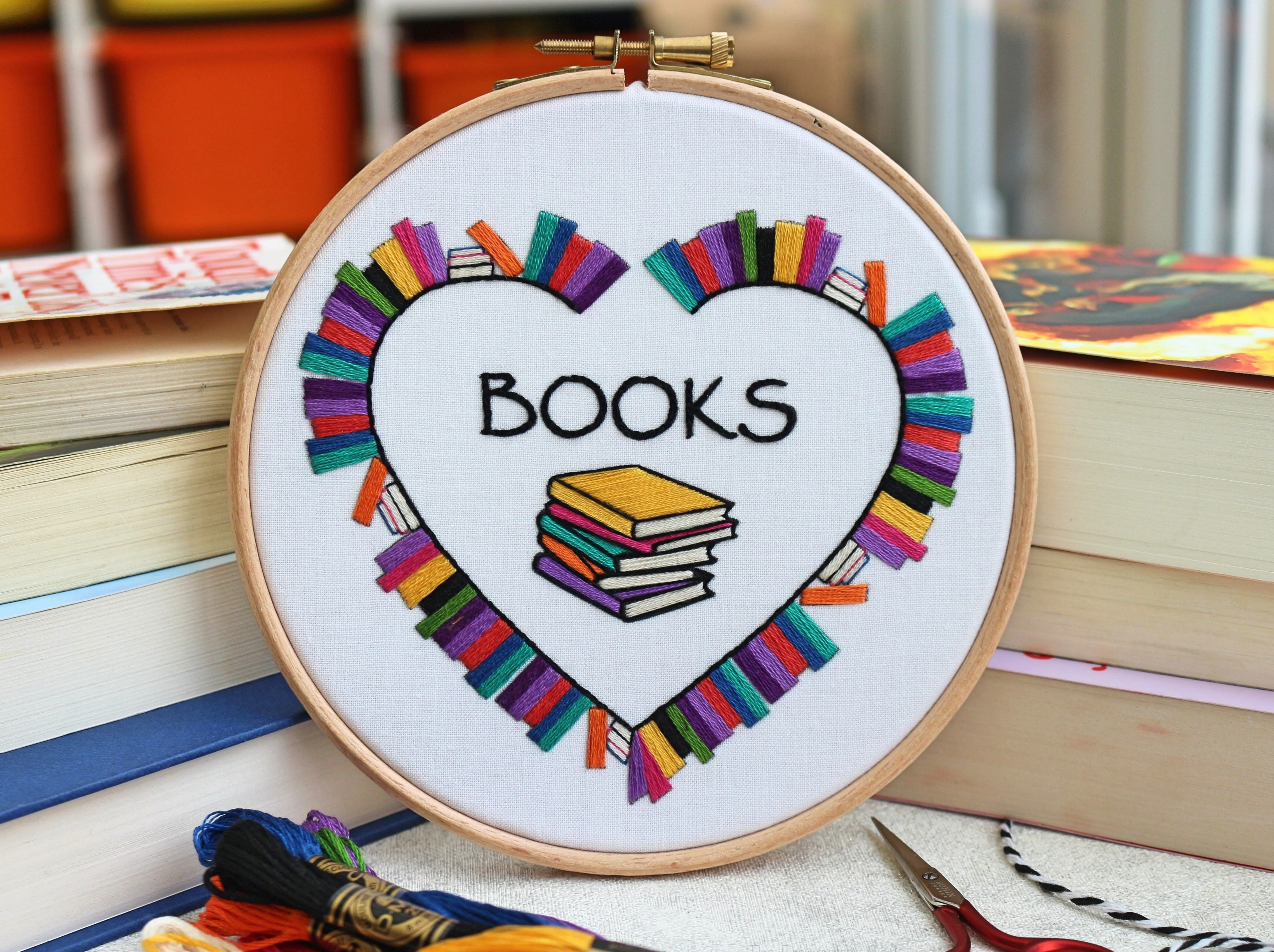 Books Embroidery Kit