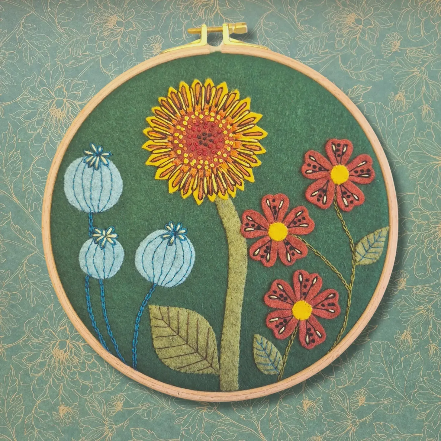 Botanical Applique Hoop Craft Kit