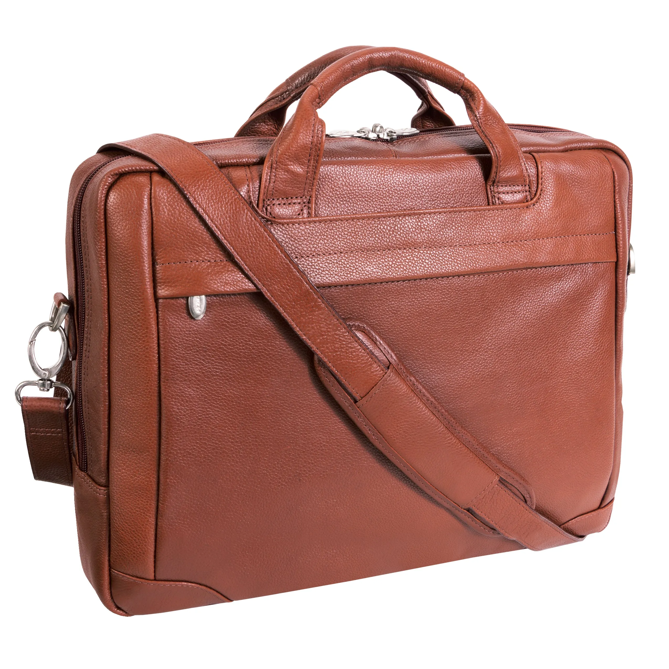 BRIDGEPORT | 17" Large Leather Laptop & Tablet Briefcase