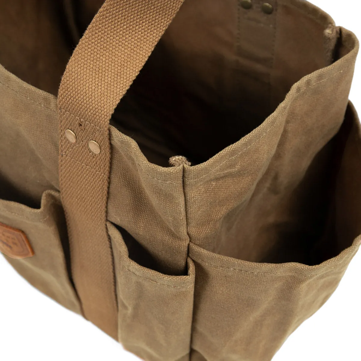 Brown Waxed Canvas Gardening Bag