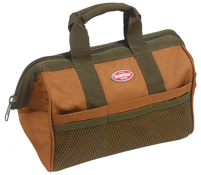 Bucket Boss Professional Series 60013 Gatemouth Tool Bag, 13 in W, 8 in D, 10 in H, 6-Pocket, Poly Ripstop Fabric :EA: QUANTITY: 1