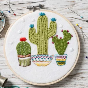 Cactus Appliqué Hoop Craft Kit