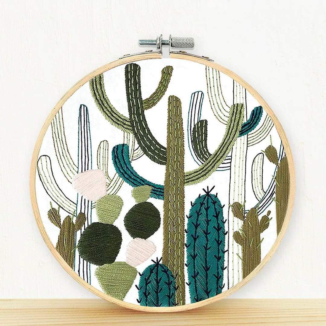 Cactus Garden Embroidery Kit