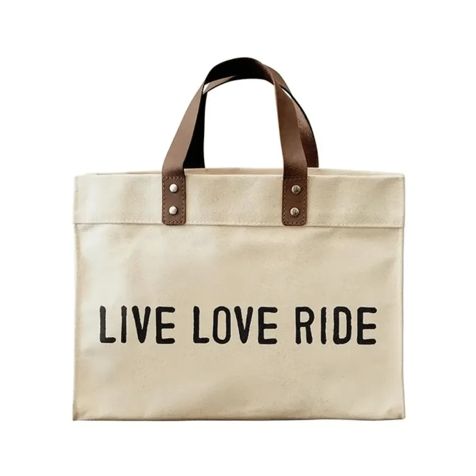 Canvas Mini Tote - Live Love Ride