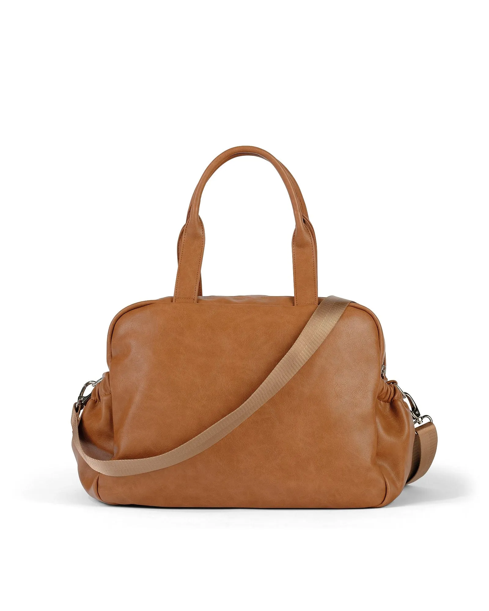 Carry All Nappy Bag - Tan Vegan Leather