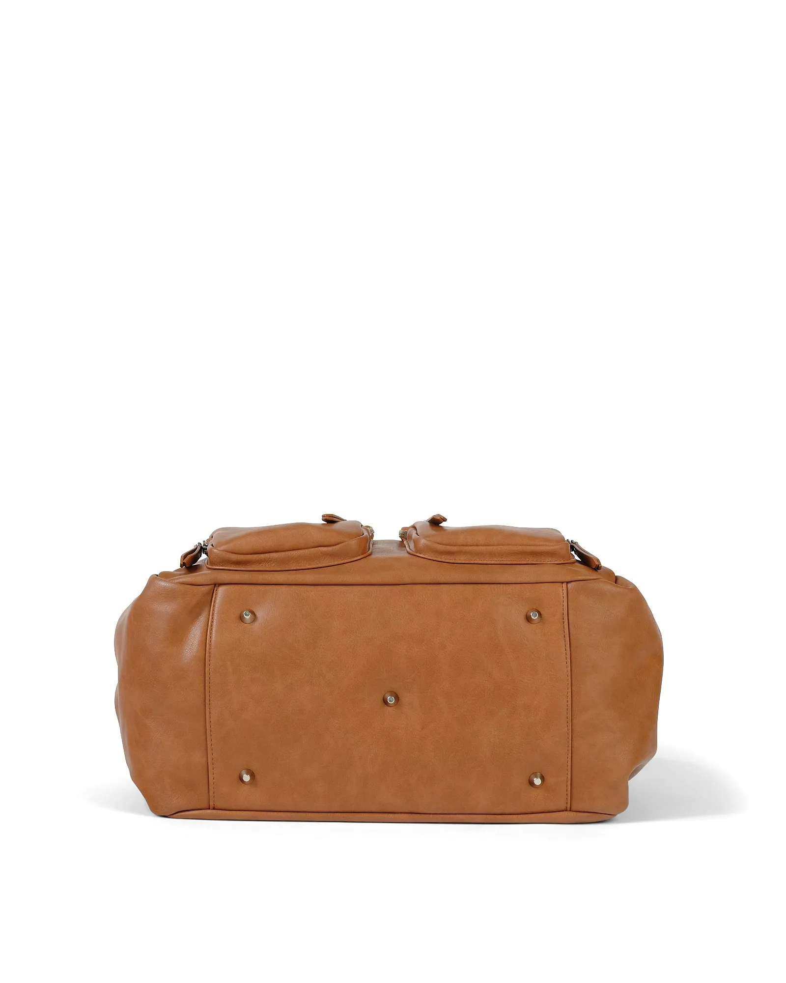 Carry All Nappy Bag - Tan Vegan Leather