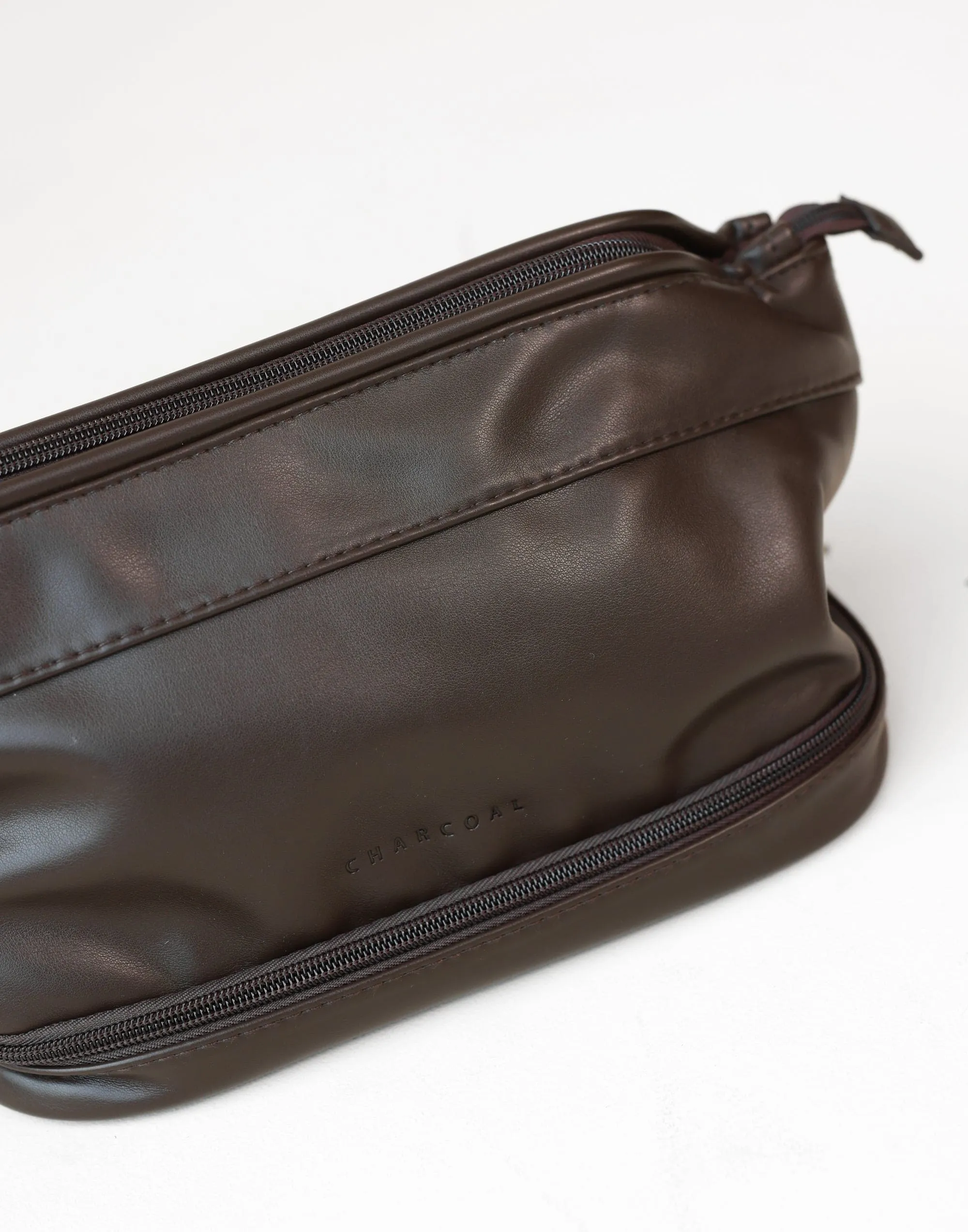 Charcoal Cosmetic Bag (Chocolate)