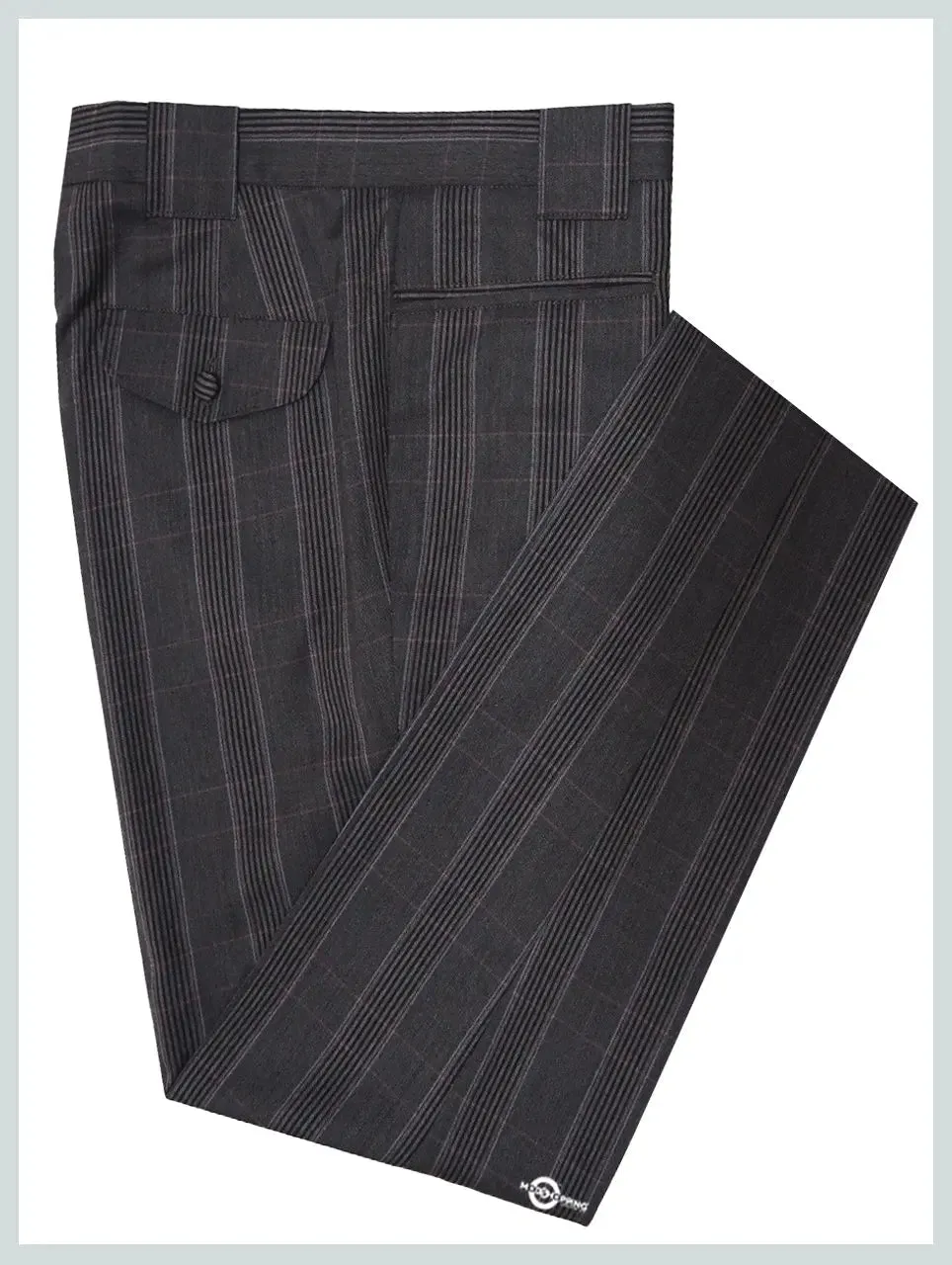 Check Trouser | Charcoal Grey Prince Of Wales Trouser