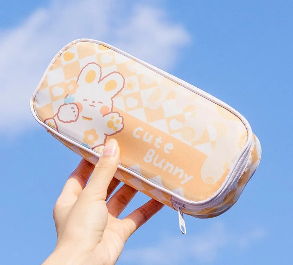 Checkerboard Bunny Cosmetic Case