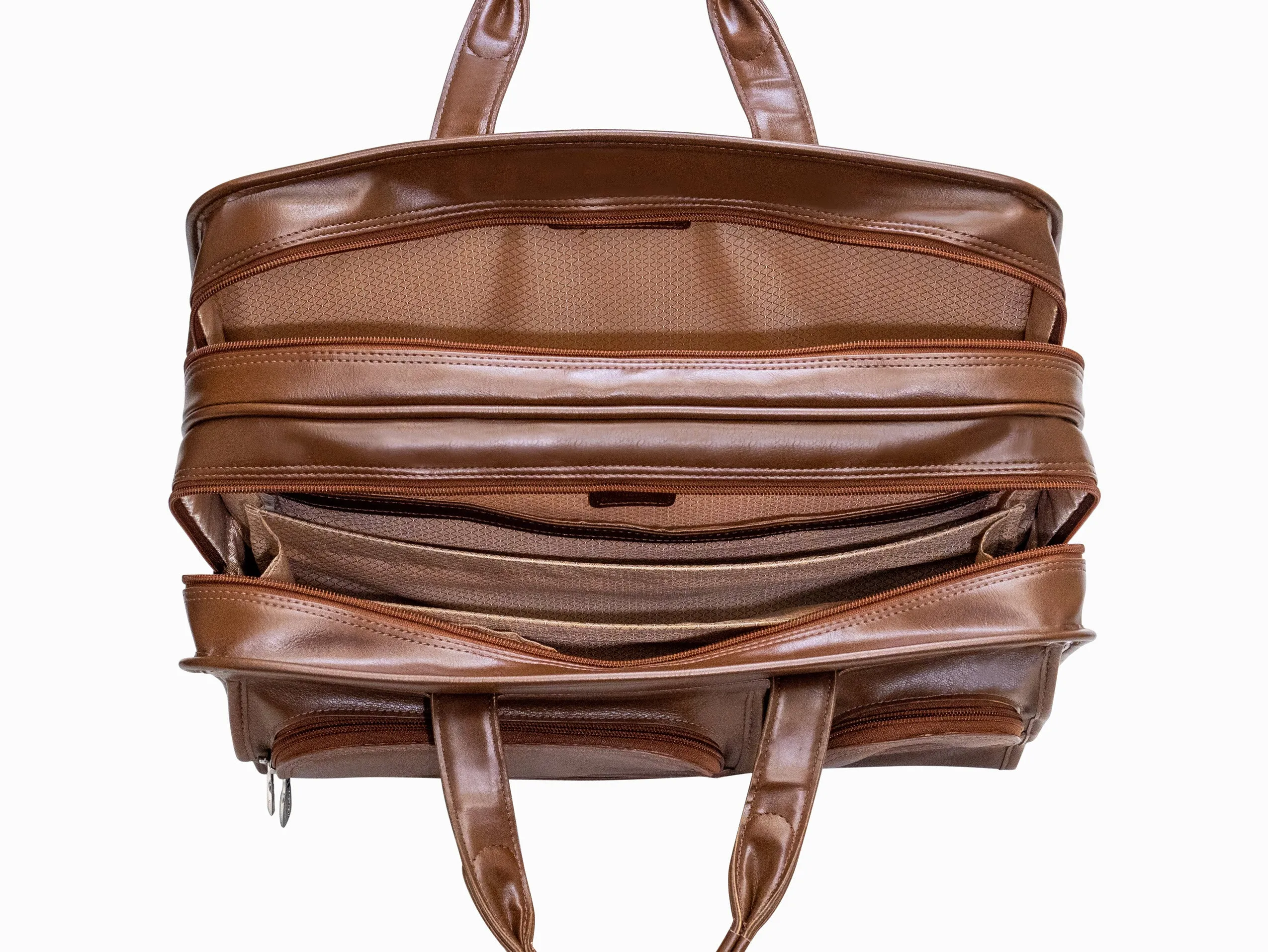 CLINTON | 17” Leather Detachable-Wheeled Laptop Case