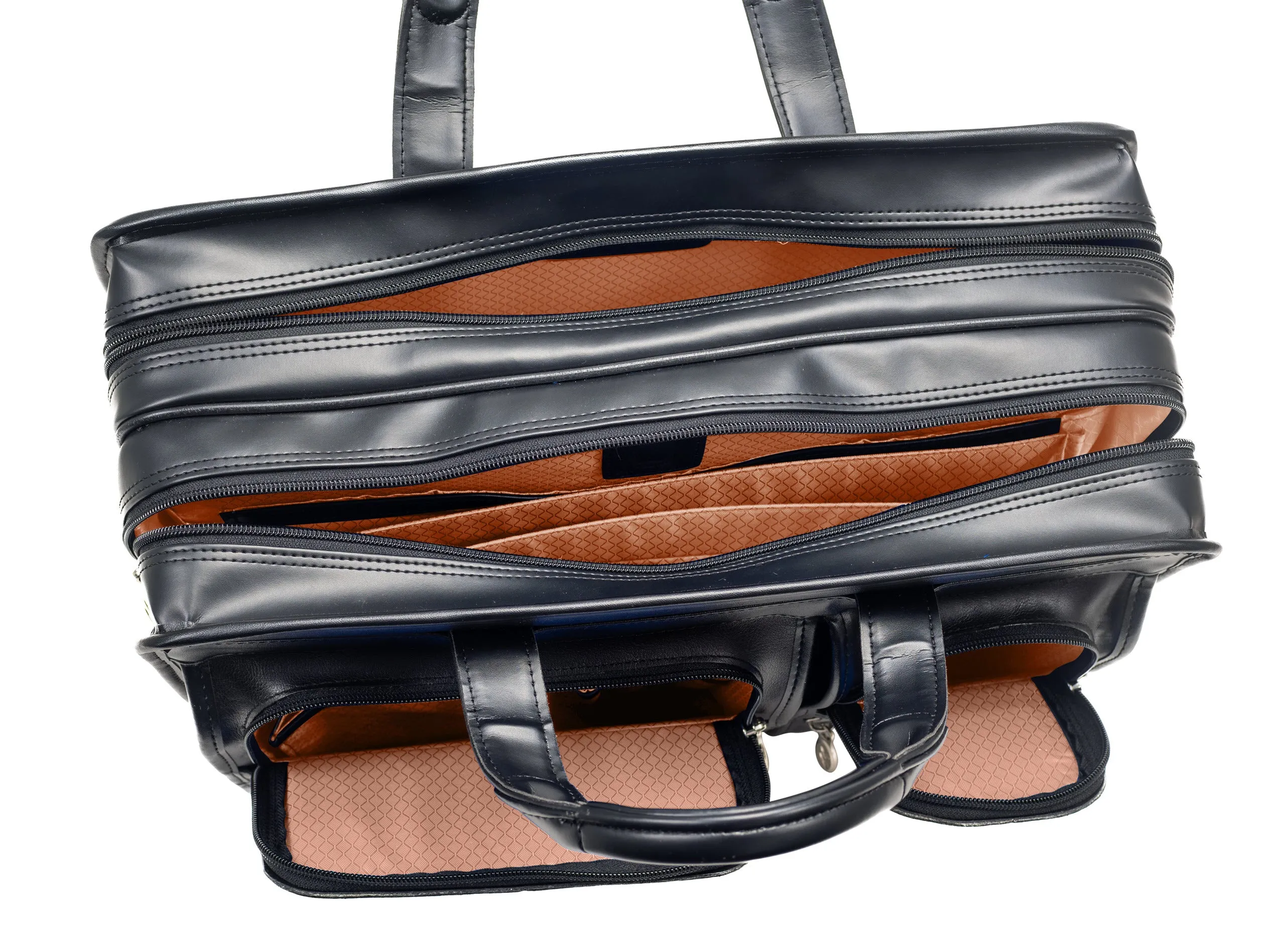 CLINTON | 17” Leather Detachable-Wheeled Laptop Case