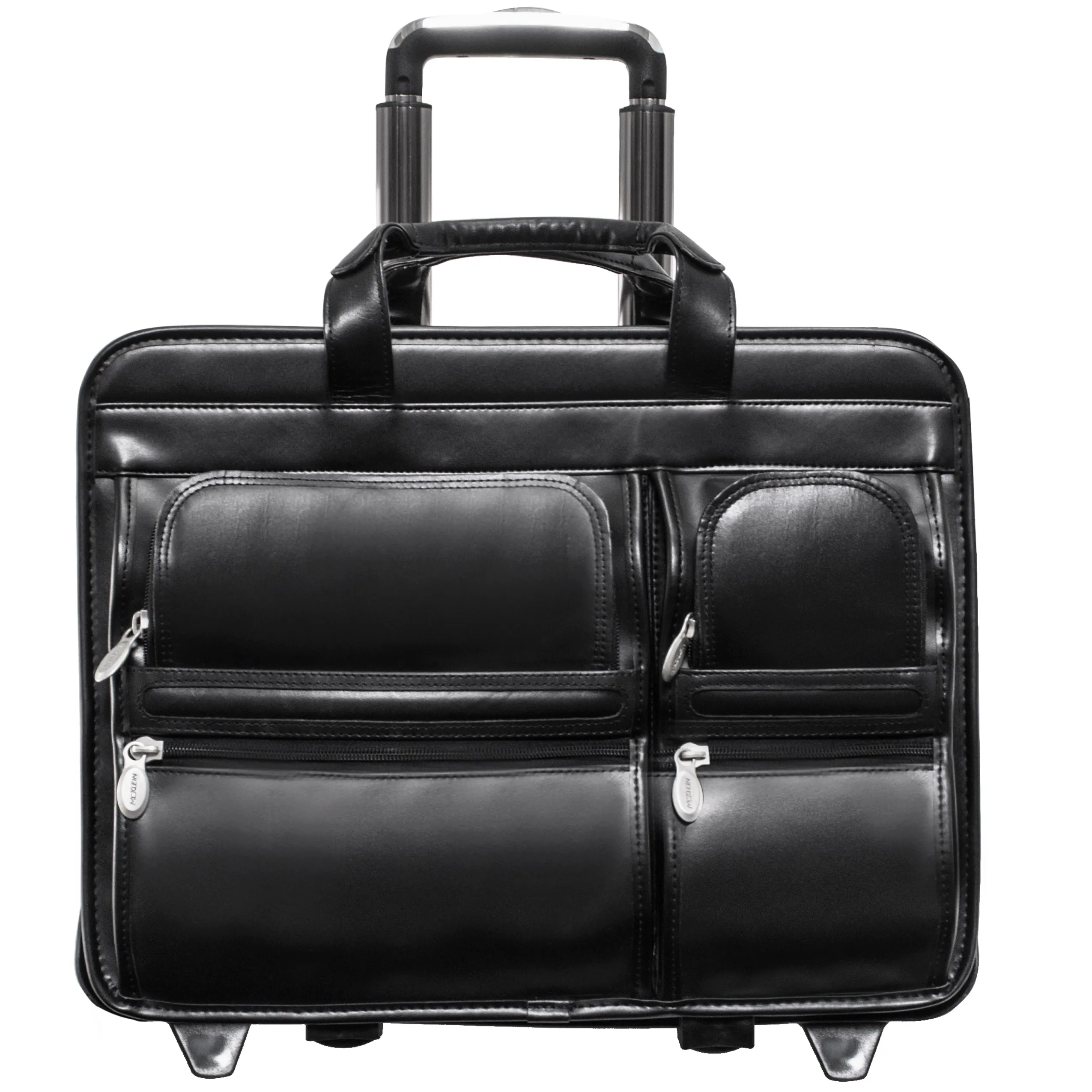 CLINTON | 17” Leather Detachable-Wheeled Laptop Case