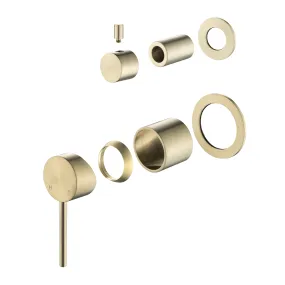 CLIO Shower / Bath Mixer with Divertor Trim Kit Brushed Gold