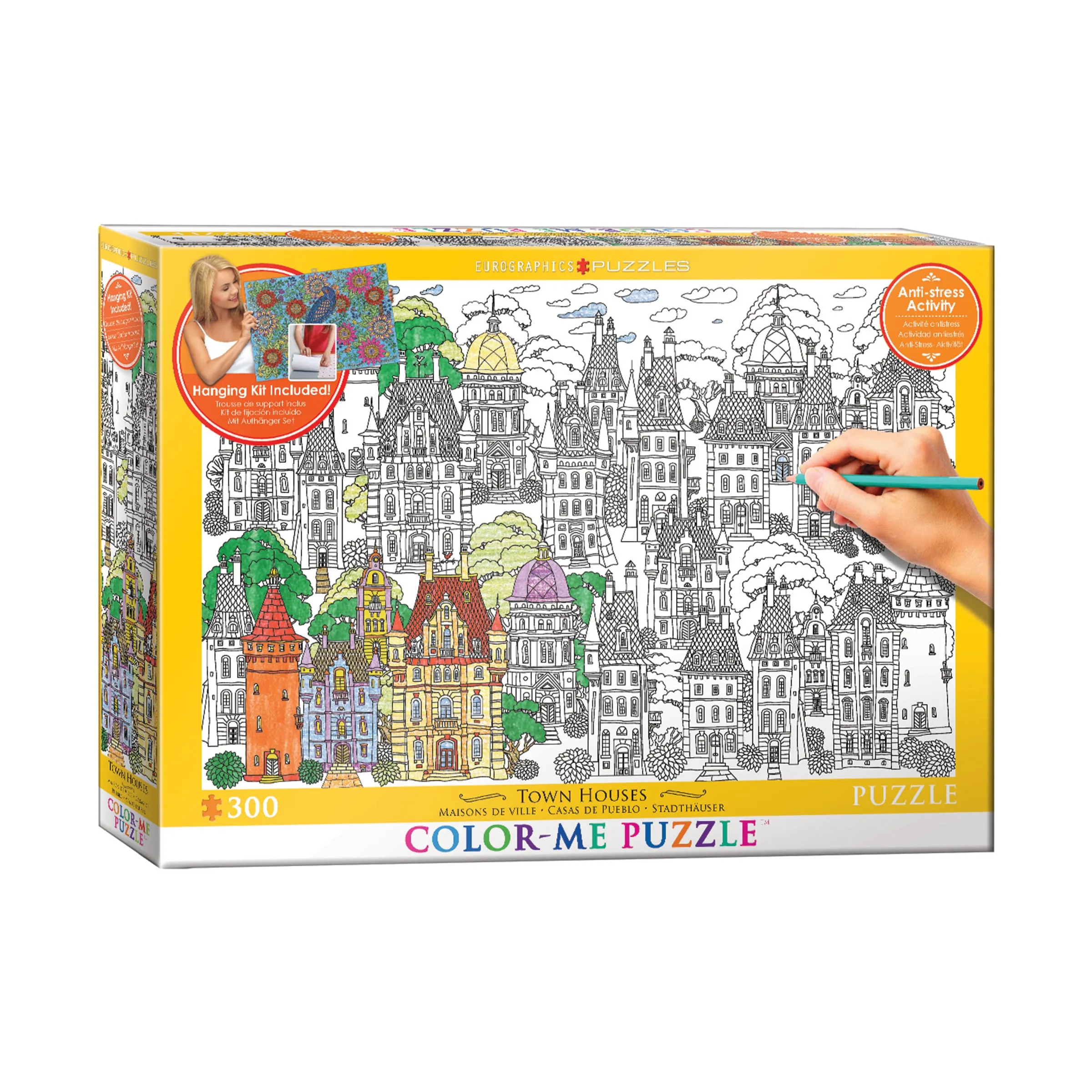 Color-Me Puzzle - Town Houses: 300 Pcs