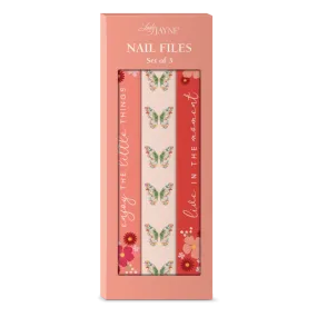 Coral Floral Nail Files