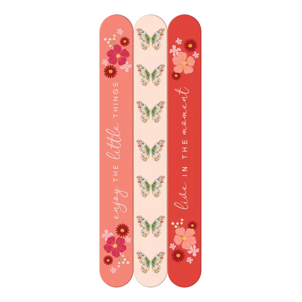 Coral Floral Nail Files