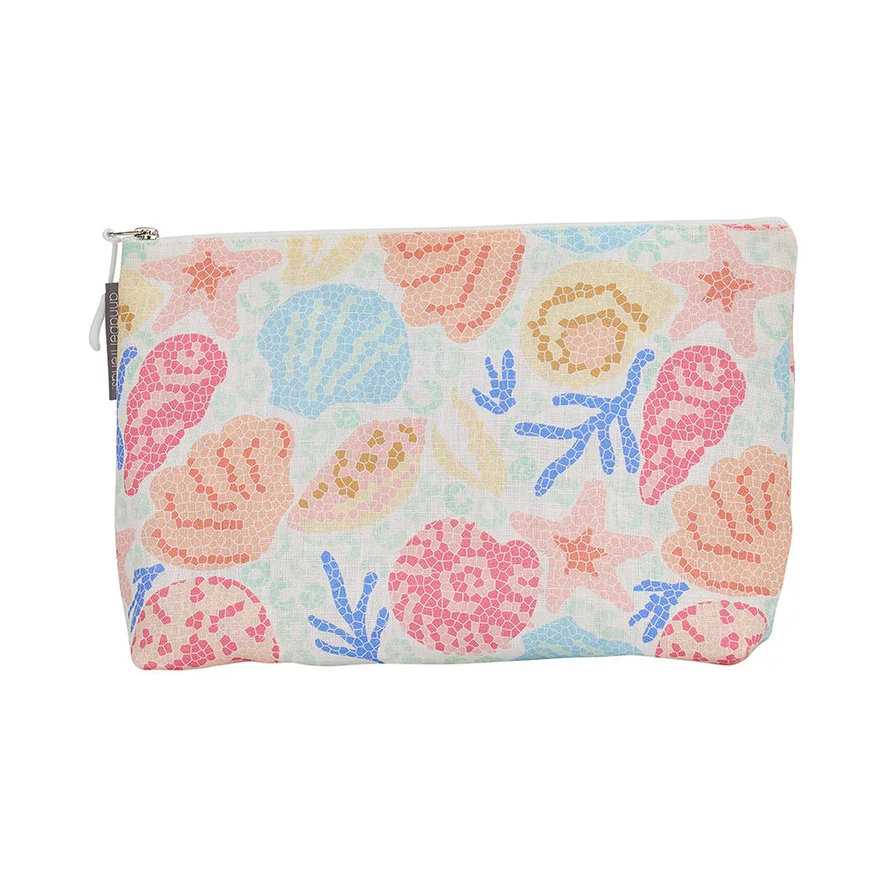 Cosmetic Bag - Linen - Large - Shelly Beach