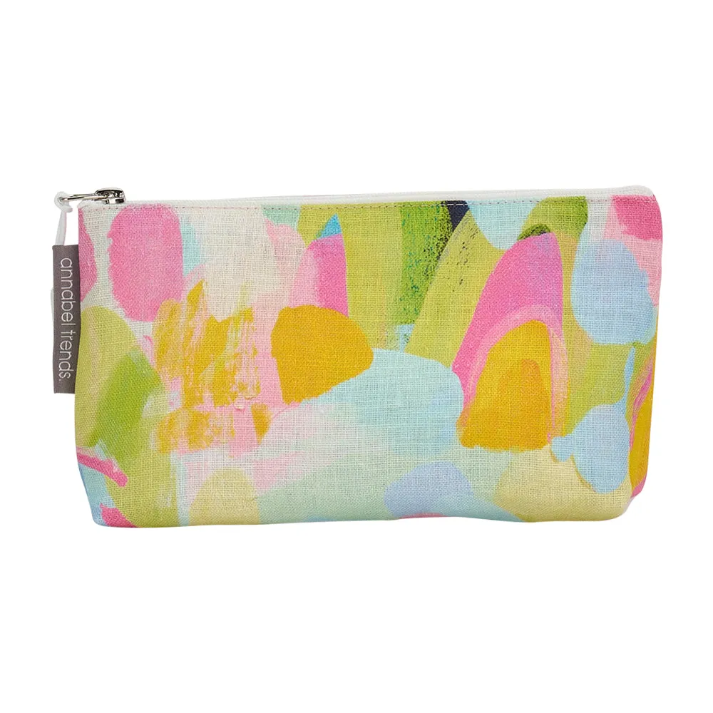 Cosmetic Bag - Linen - Small - Good Vibes