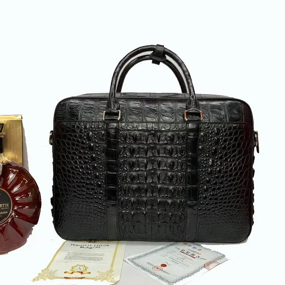 Crocodile Leather Briefcase Extra Large