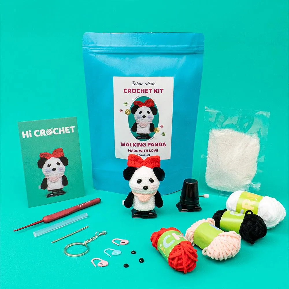 Cute Animal Walking Panda Crochet Kit