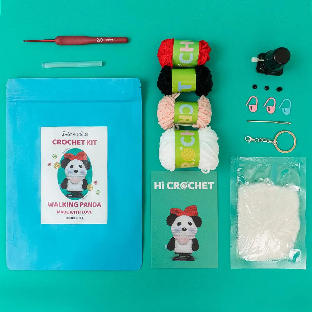 Cute Animal Walking Panda Crochet Kit