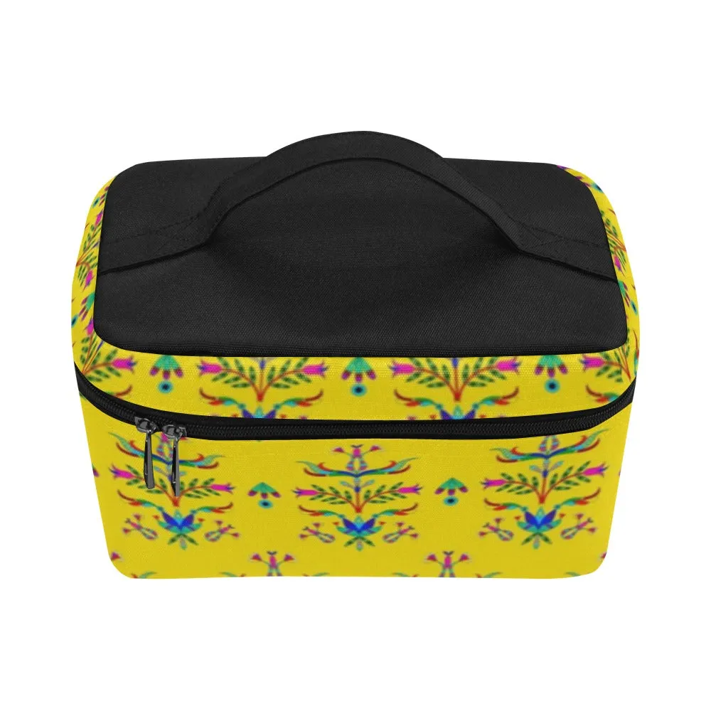 Dakota Damask Yellow Cosmetic Bag/Large