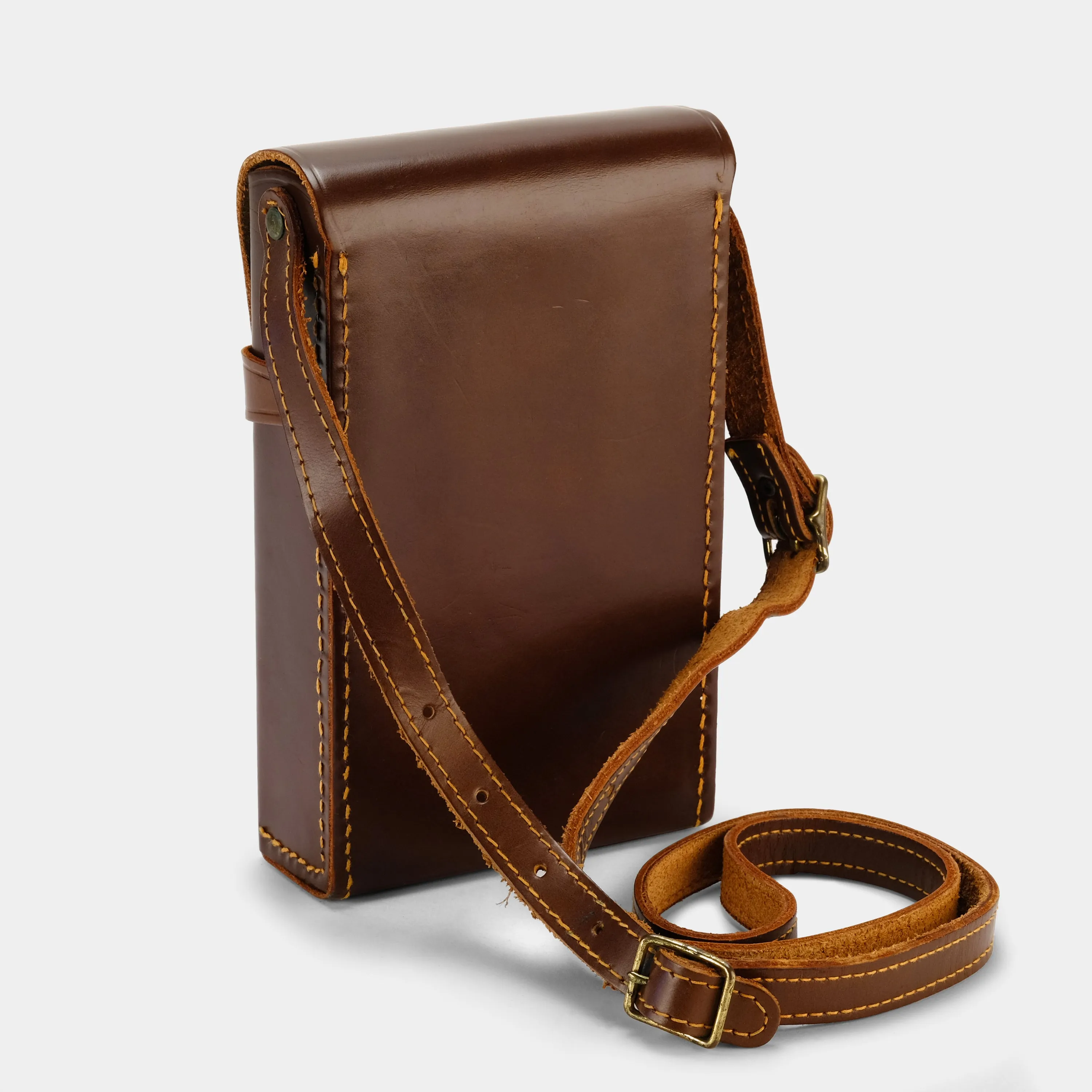 Dark Brown Folding Instant Camera Bag