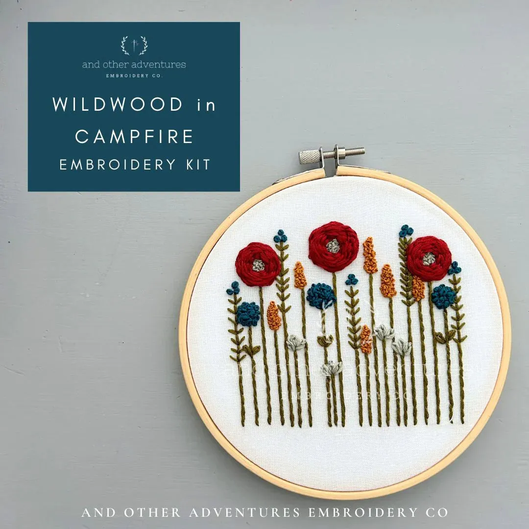 Embroidery Kit: Campfire Wildwood